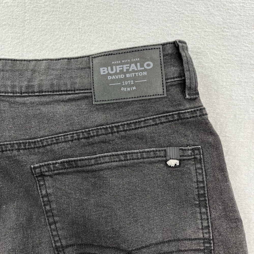 Buffalo David Bitton Jeans Mens 34x30 Black Denim Pants Relaxed Straight Driven - Picture 5 of 15